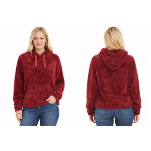 Women's LC Lauren Conrad Red Faux Fur Hoodie S